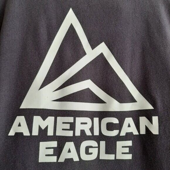 AEO Sweatshirt Hoodie Purple Pullover Top Men's Sz L Flawed - Picture 5 of 12